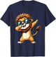 Lion Dabbing Cute Lion Dancing , black T-Shirt - T-Shirt | Navy