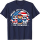We're Just Here for The Fireworks Cats Patriotic Boy Girl T-Shirt - T-Shirt | Navy