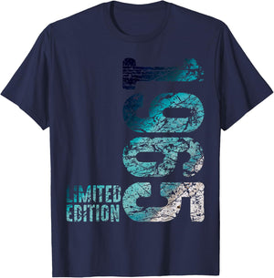 60th Birthday Man Woman 60 Years 1965 Decorative Funny Gift , black T-Shirt - T-Shirt | Navy