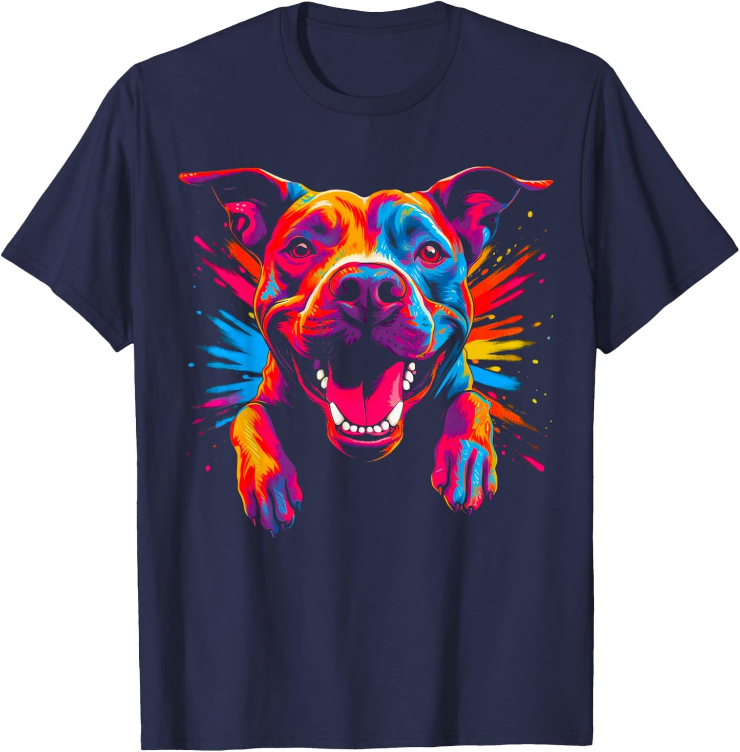 Funny Pitbull Dog T-Shirt - T-Shirt | Navy
