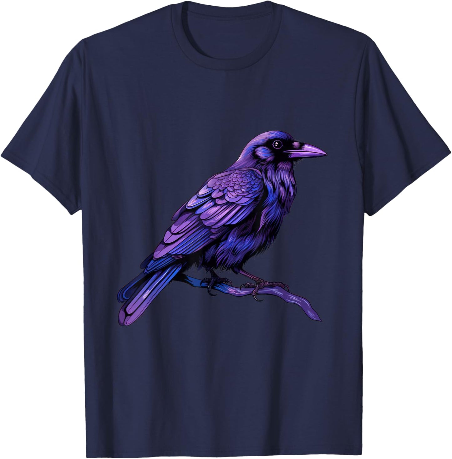 Raven Crow Graphic T-Shirt - T-Shirt | Navy