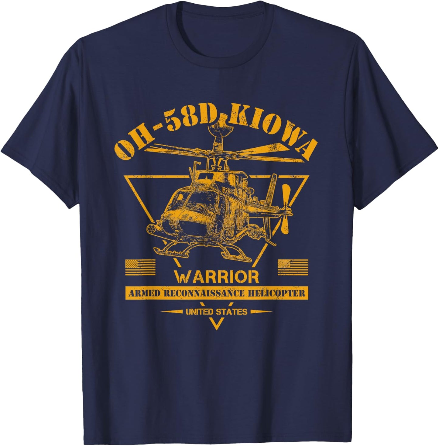 OH-58D Kiowa Warrior Helicopter T-Shirt - T-Shirt | Navy