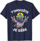 Pigeon Accessory Humour Beer Aperitif T'inquiète Je Gère , Black, S T-Shirt - T-Shirt | Navy