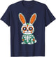 Rabbit Day Of Dead Mexican Bunny Lover Rabbit Sugar Skull T-Shirt - T-Shirt | Navy