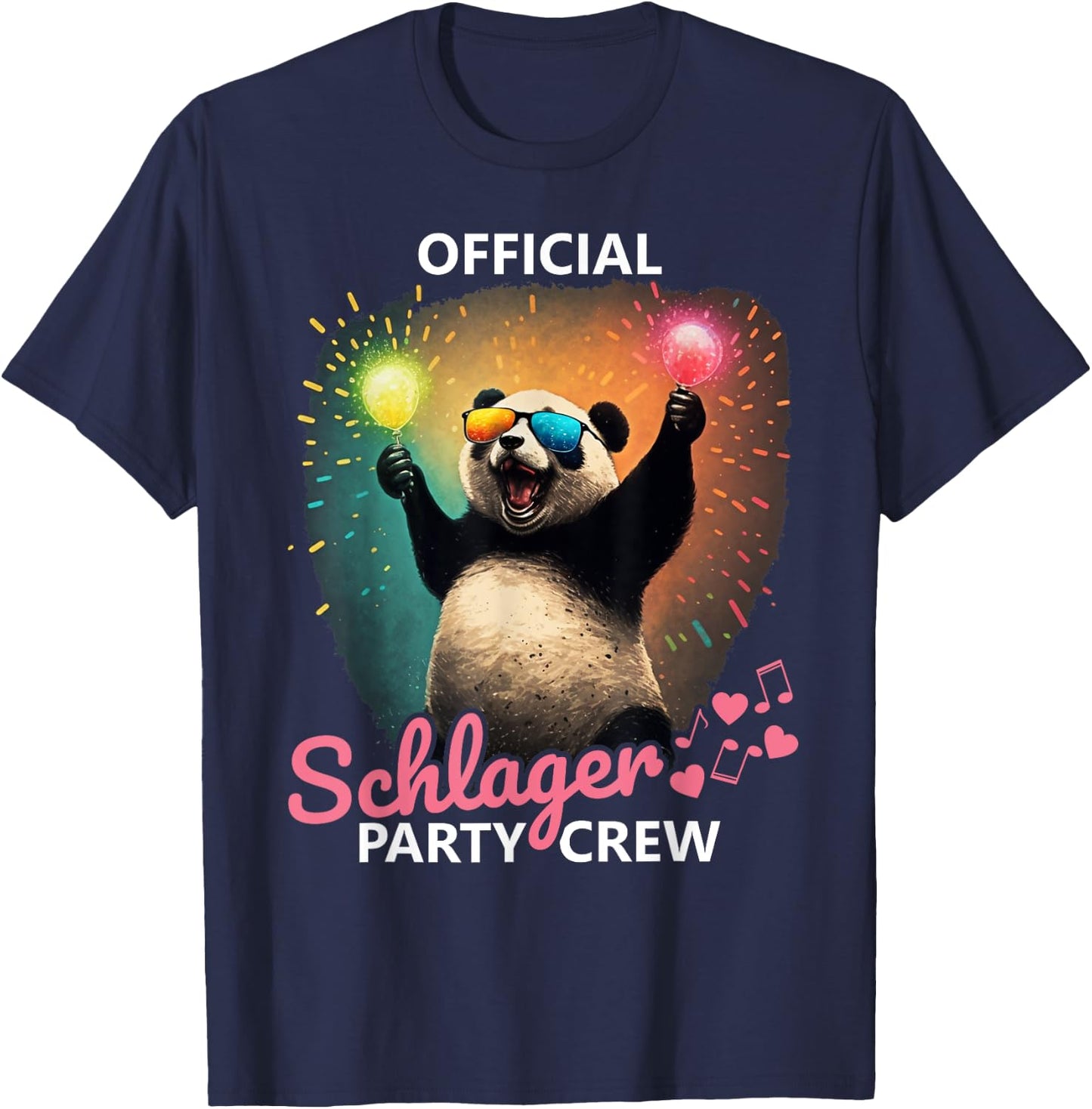 PARTY HASE Outfits für Party und Kneipentour Official Schlager Party Crew T-Shirt - T-Shirt | Navy