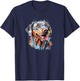 Cute Colorful Watercolor Paint Girls Catahoula Lover T-Shirt - T-Shirt | Navy