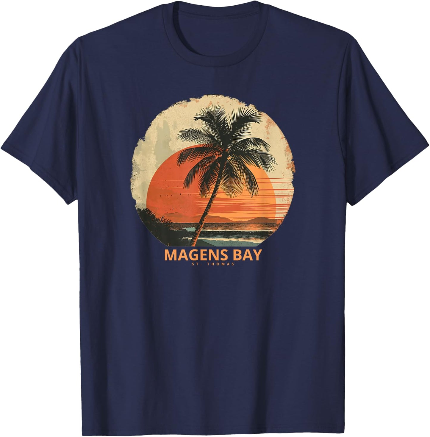 Magens Bay St Thomas Virgin Islands Vacation Tribal Beach T-Shirt - T-Shirt | Navy