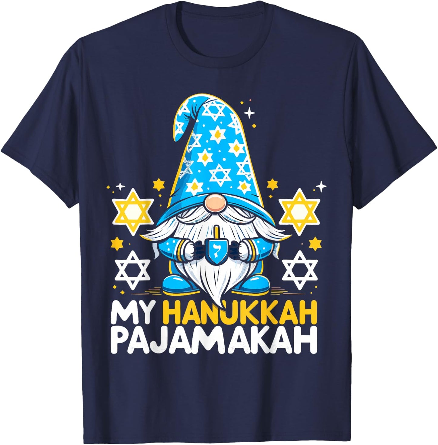 My Hanukkah Pajamakah Funny Chanukah Pajamas T-Shirt - T-Shirt | Navy