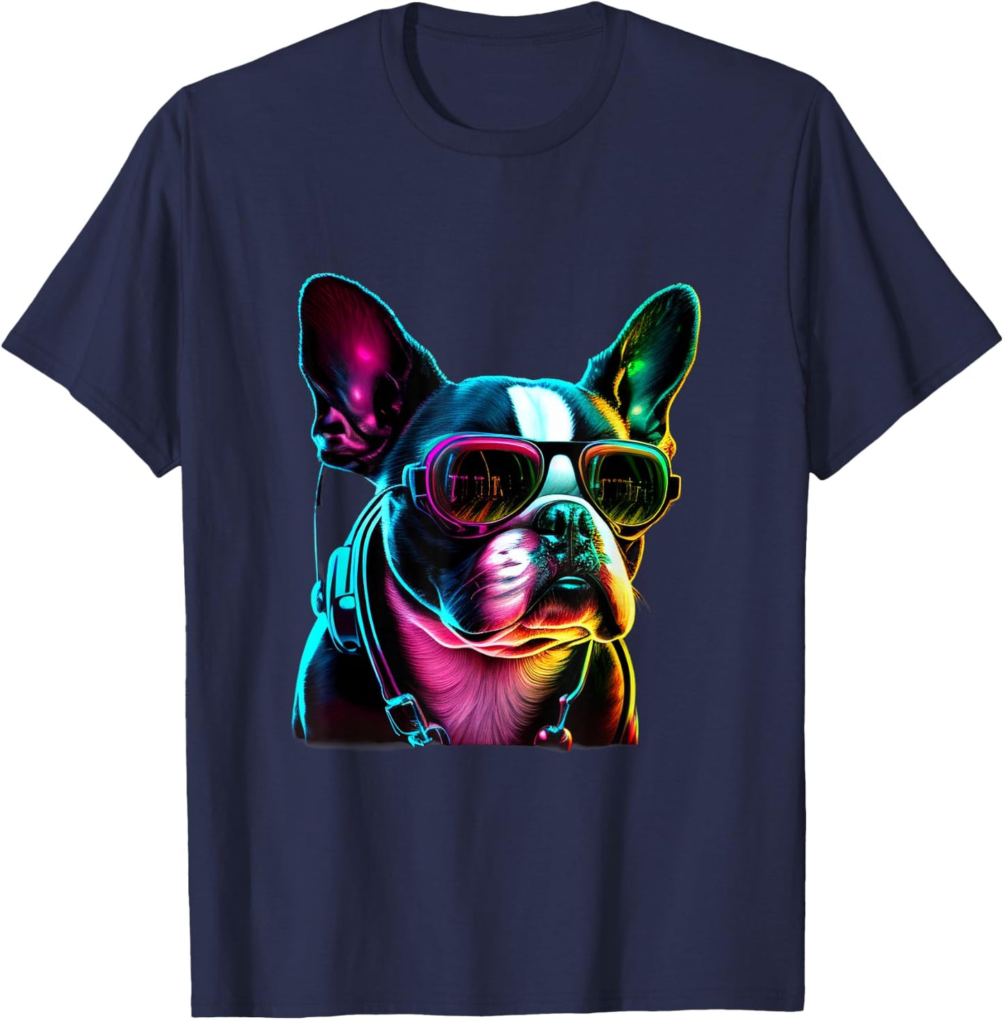 Boston Terrier Dogs Boston Terriers T-Shirt - T-Shirt | Navy