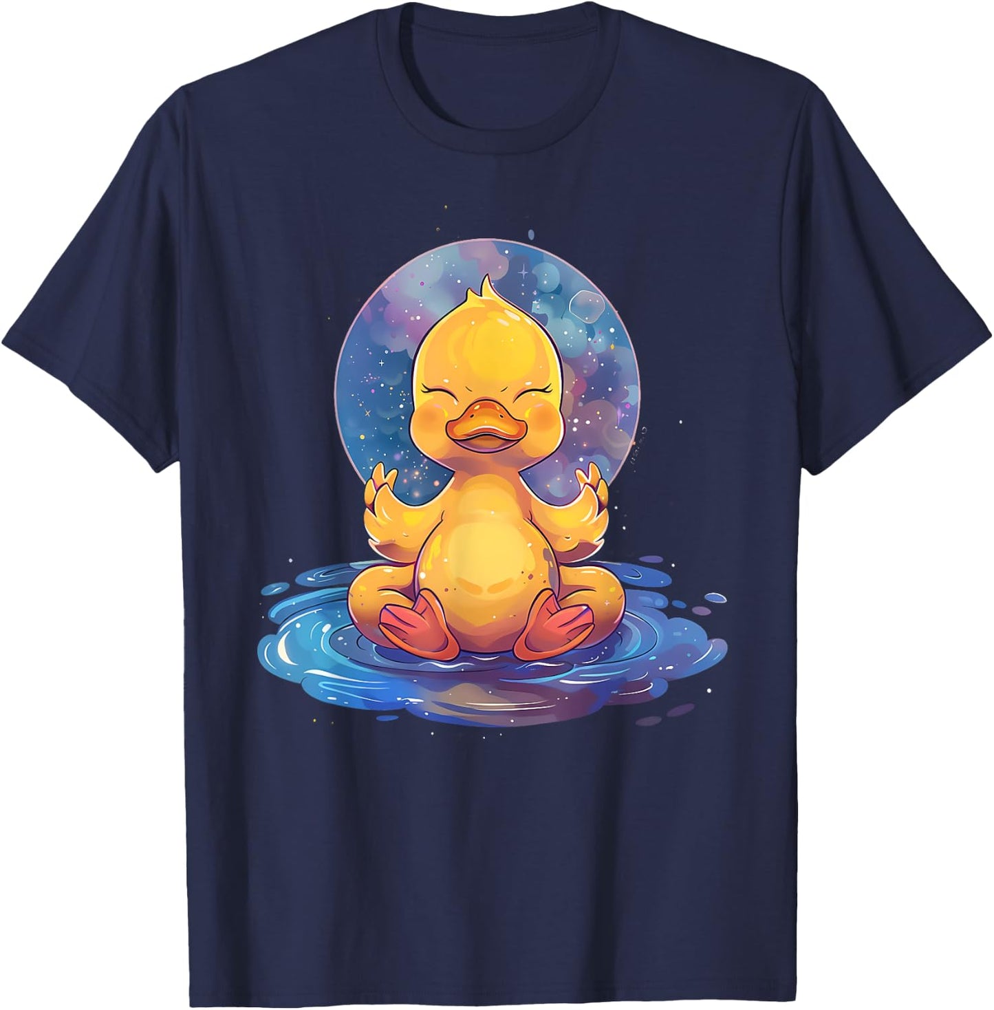 Rubber Duck Meditation Rubber Duckie Rubber Duckling T-Shirt - T-Shirt | Navy