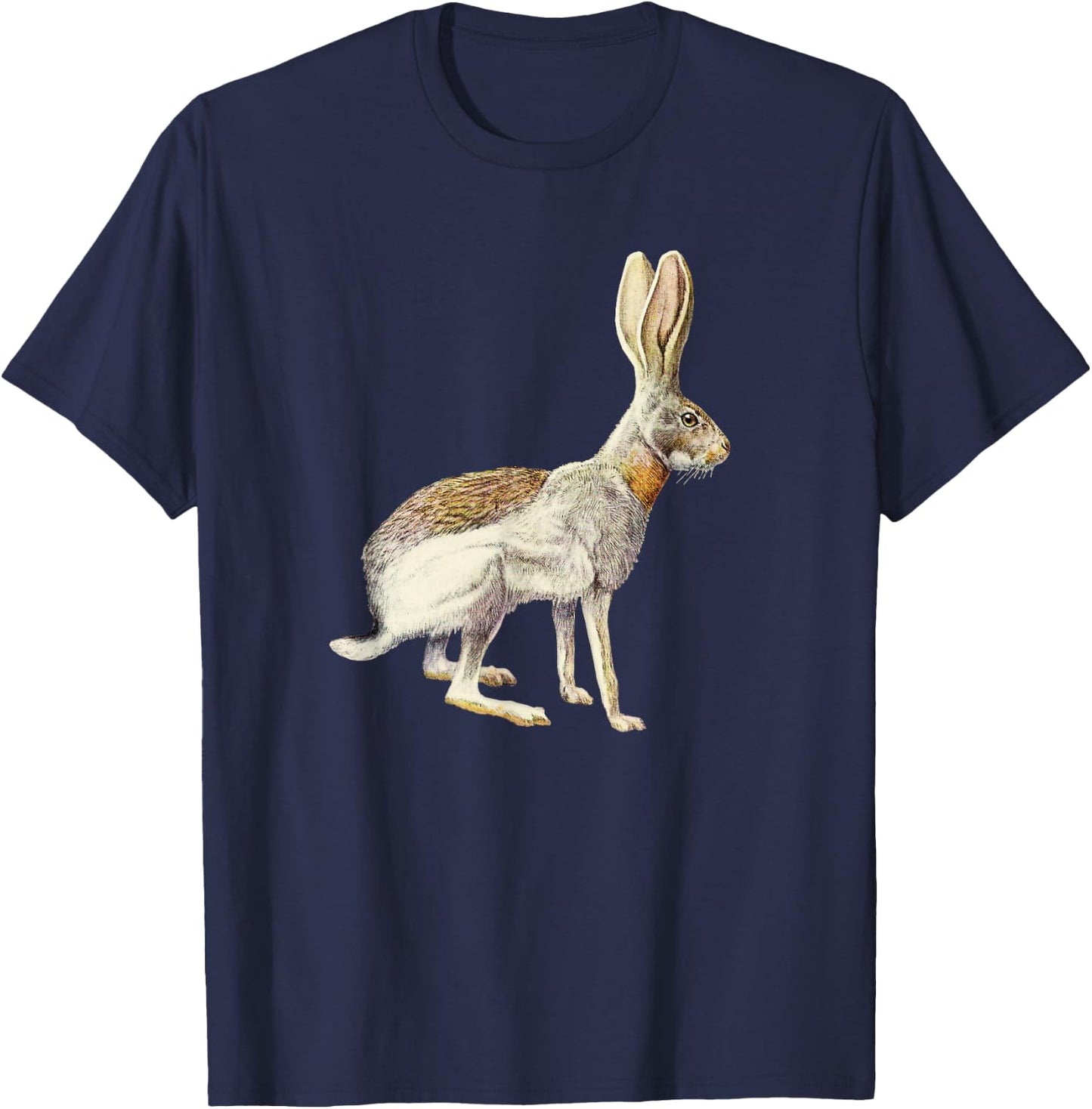 Antelope Jackrabbit Portrait T-Shirt - T-Shirt | Navy