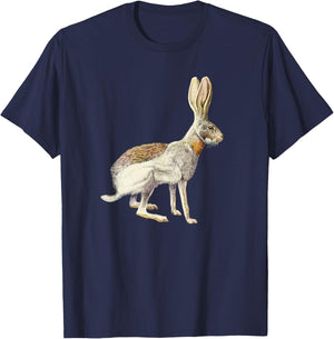 Antelope Jackrabbit Portrait T-Shirt - T-Shirt | Navy