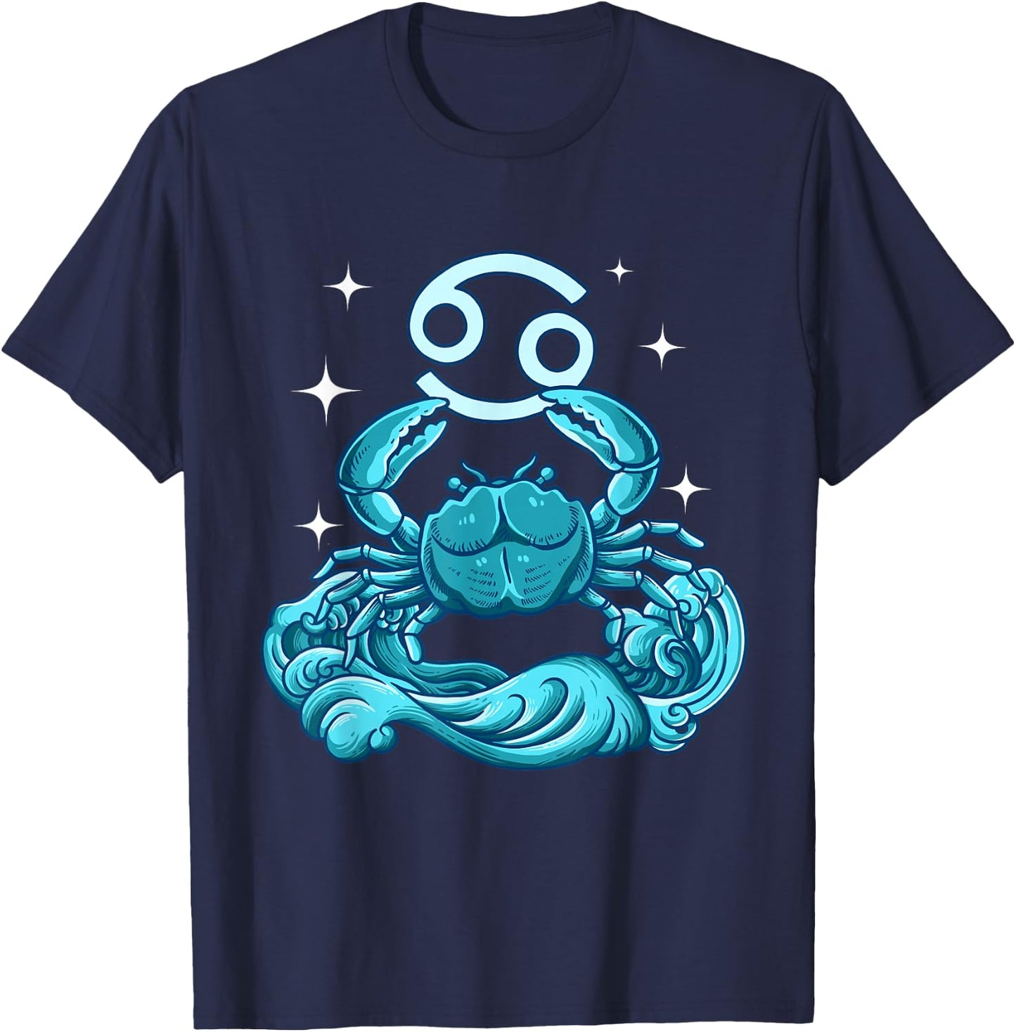 Cancer Zodiac Sign T-Shirt - T-Shirt | Navy