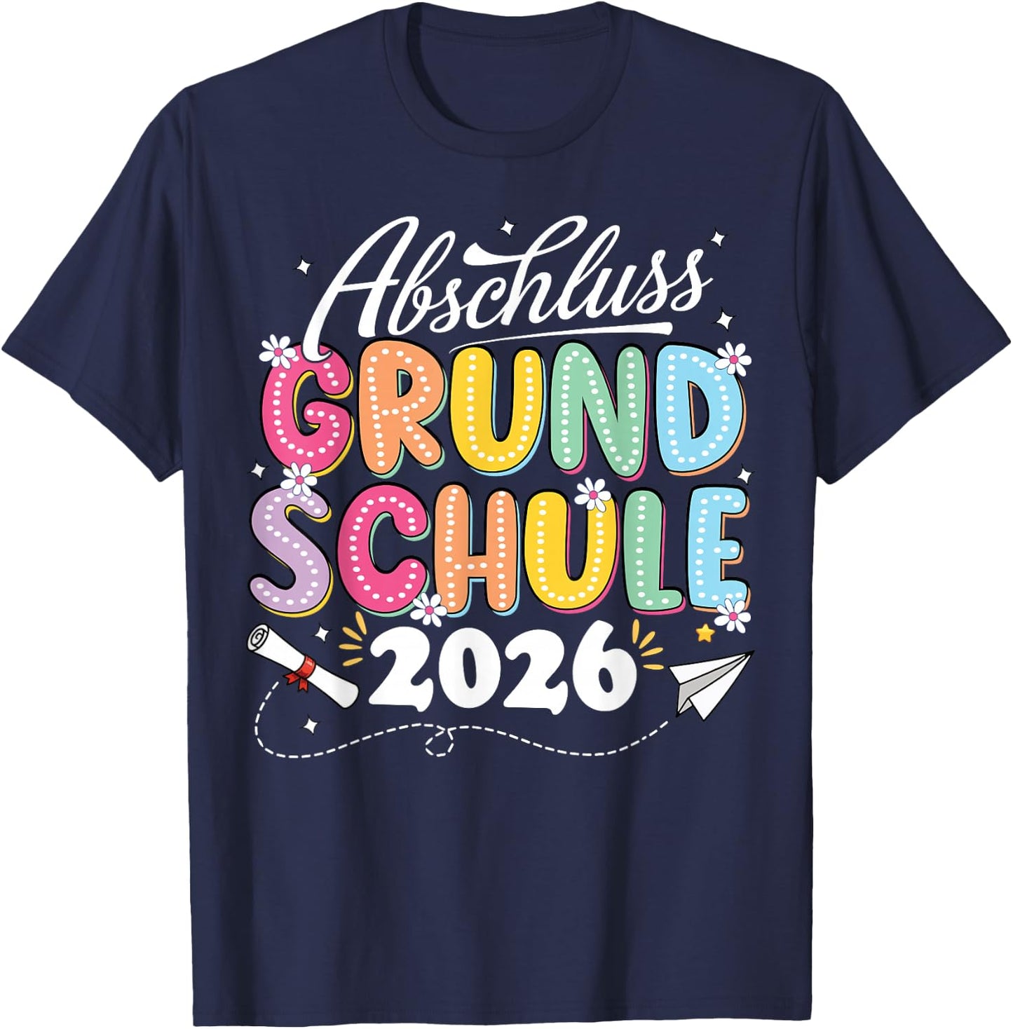 Abschluss Grundschule geschafft 2026 Abschied T-Shirt - T-Shirt | Navy