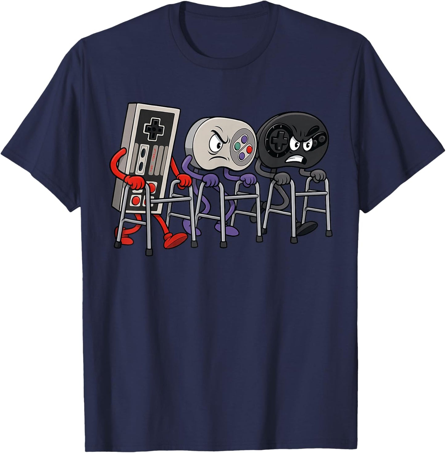Funny Old Gamer Gaming Retro 90s 80s Jeu vidéo Old Gamer T-Shirt - T-Shirt | Navy