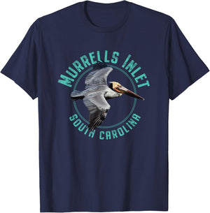 Murrells Inlet South Carolina Pelican Design T-Shirt - T-Shirt | Navy