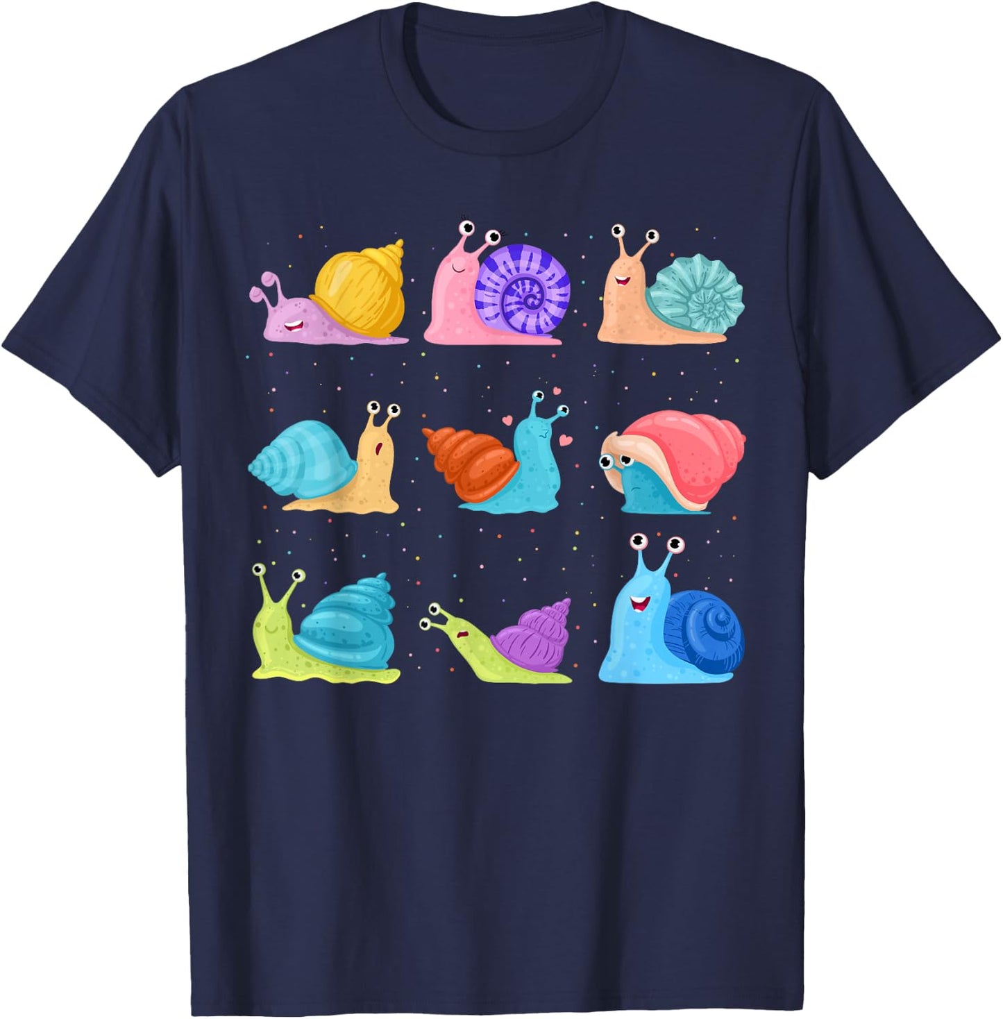 Funny Snail Garden Snail , black T-Shirt - T-Shirt | Navy