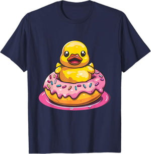 Rubber Duck Rubber Duckie Donut Rubber Duckling Duck Lover T-Shirt - T-Shirt | Navy