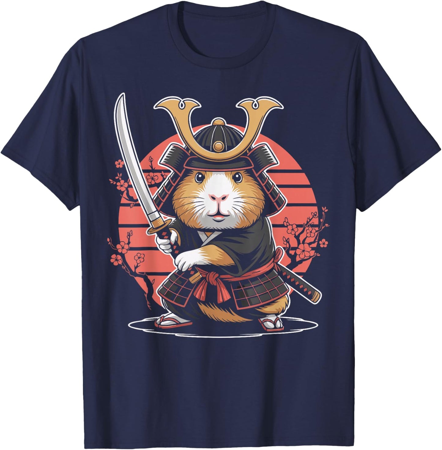 Guinea Pig Samurai Guinea Pig T-Shirt - T-Shirt | Navy