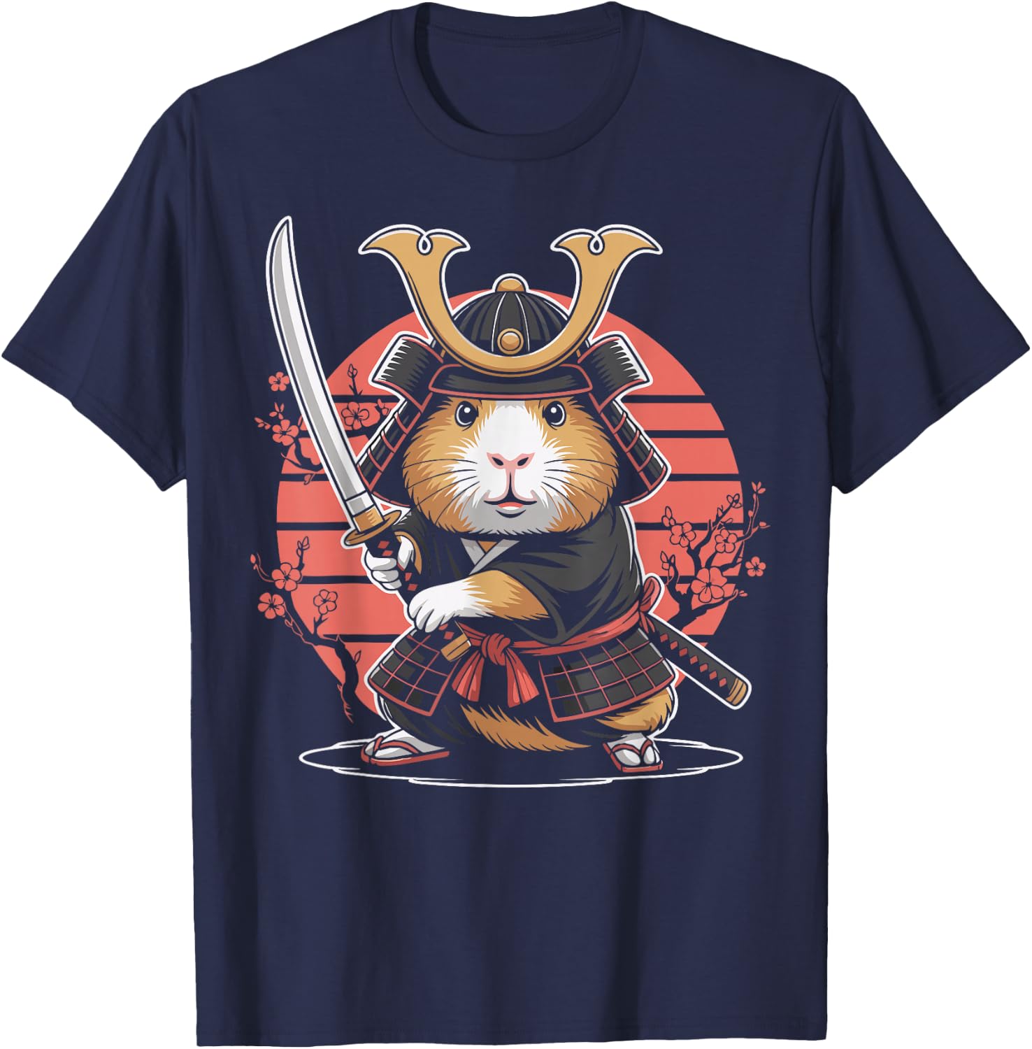 Guinea Pig Samurai Guinea Pig T-Shirt - T-Shirt | Navy