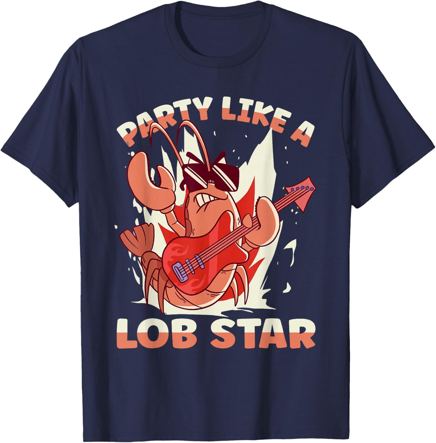 Party Like A Lob Star Lobster T-Shirt - T-Shirt | Navy