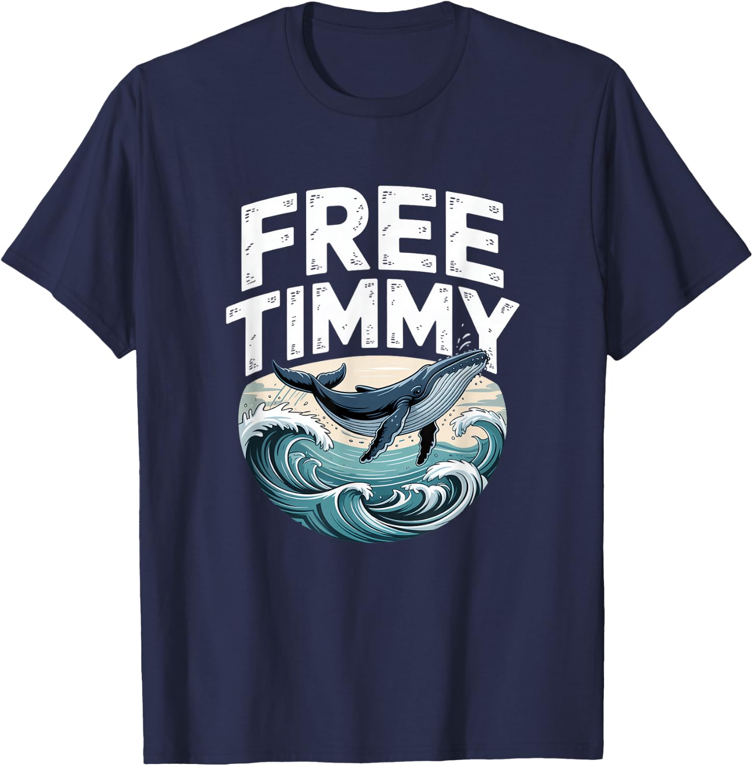 Buckelwal Timmy Walrettung Wismar Timmendorfer Strand Ostsee T-Shirt - T-Shirt | Navy
