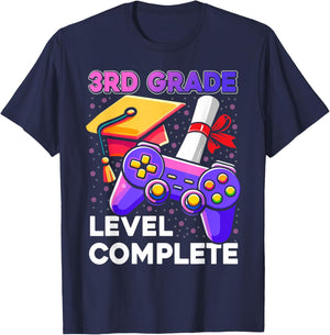 3rd Grade Level Complete Graduation 3rd Grade End of School T-Shirt - T-Shirt | Navy