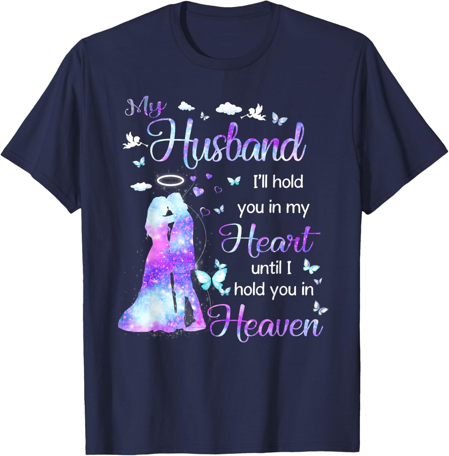My Husband in Heaven T-Shirt - T-Shirt | Navy