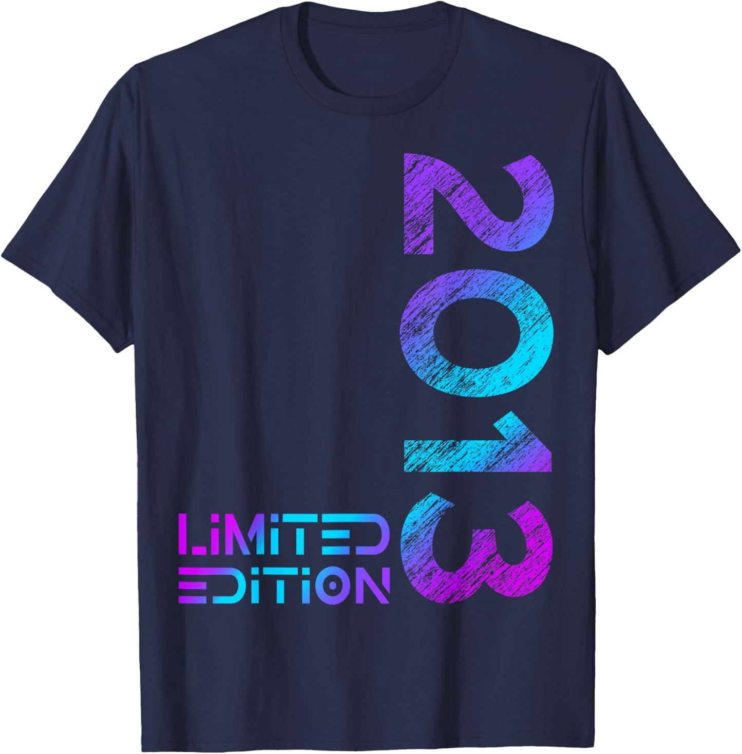 11th Birthday Limited Edition Vintage 2013 Boy Girl , black T-Shirt - T-Shirt | Navy