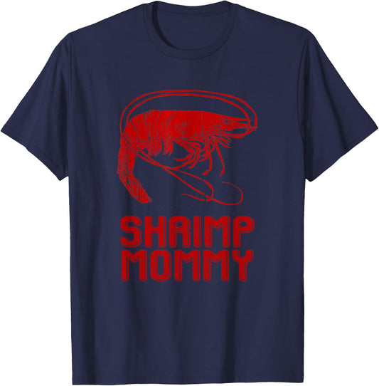 Vintage Shrimp Mommy T-Shirt - T-Shirt | Navy