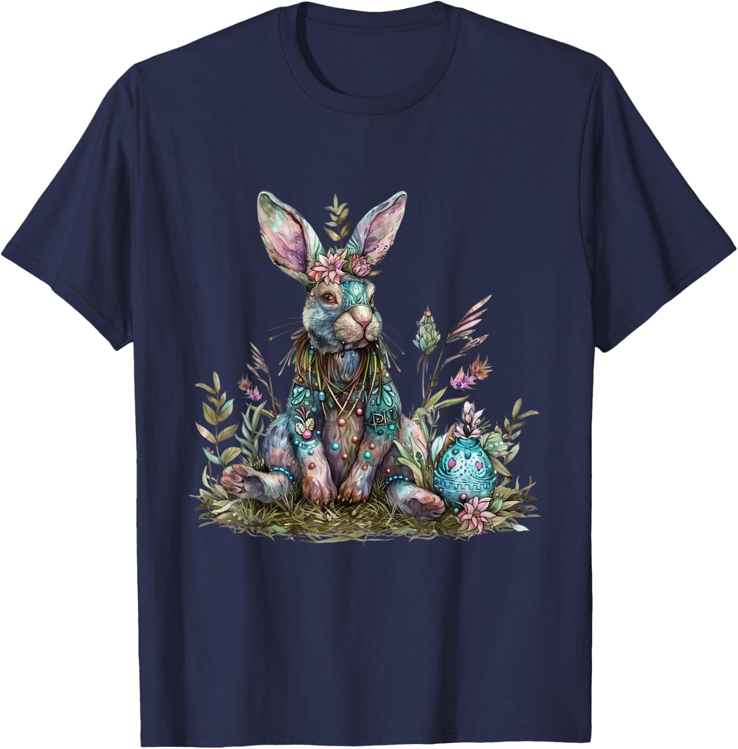 Easter Ostara Eostre Pagan Witchcraft Spring Moon T-Shirt - T-Shirt | Navy