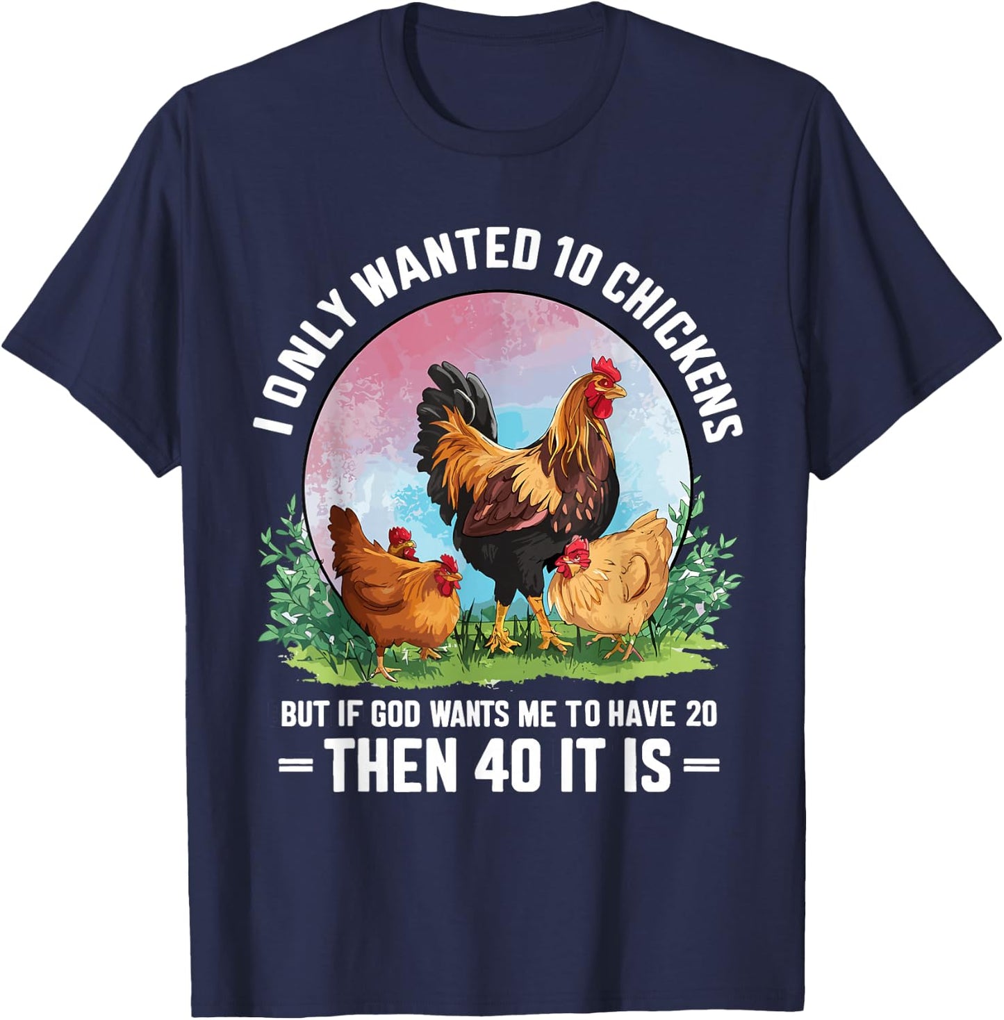Funny Chicken Farmer Owner Saying, Chicken Poultry Farm Meme T-Shirt - T-Shirt | Navy