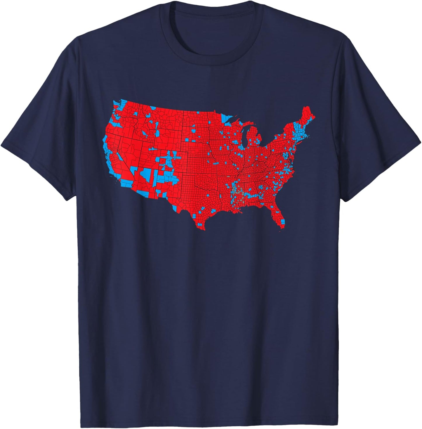 USA Election Map 2024 President Trump Republican Red States T-Shirt - T-Shirt | Navy