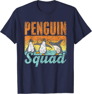 Penguin Squad Penguin Cute Animal Lover T-Shirt - T-Shirt | Navy