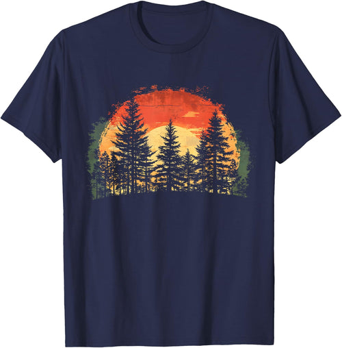 Sunset Tree Nature Lovers Trees Retro Forest