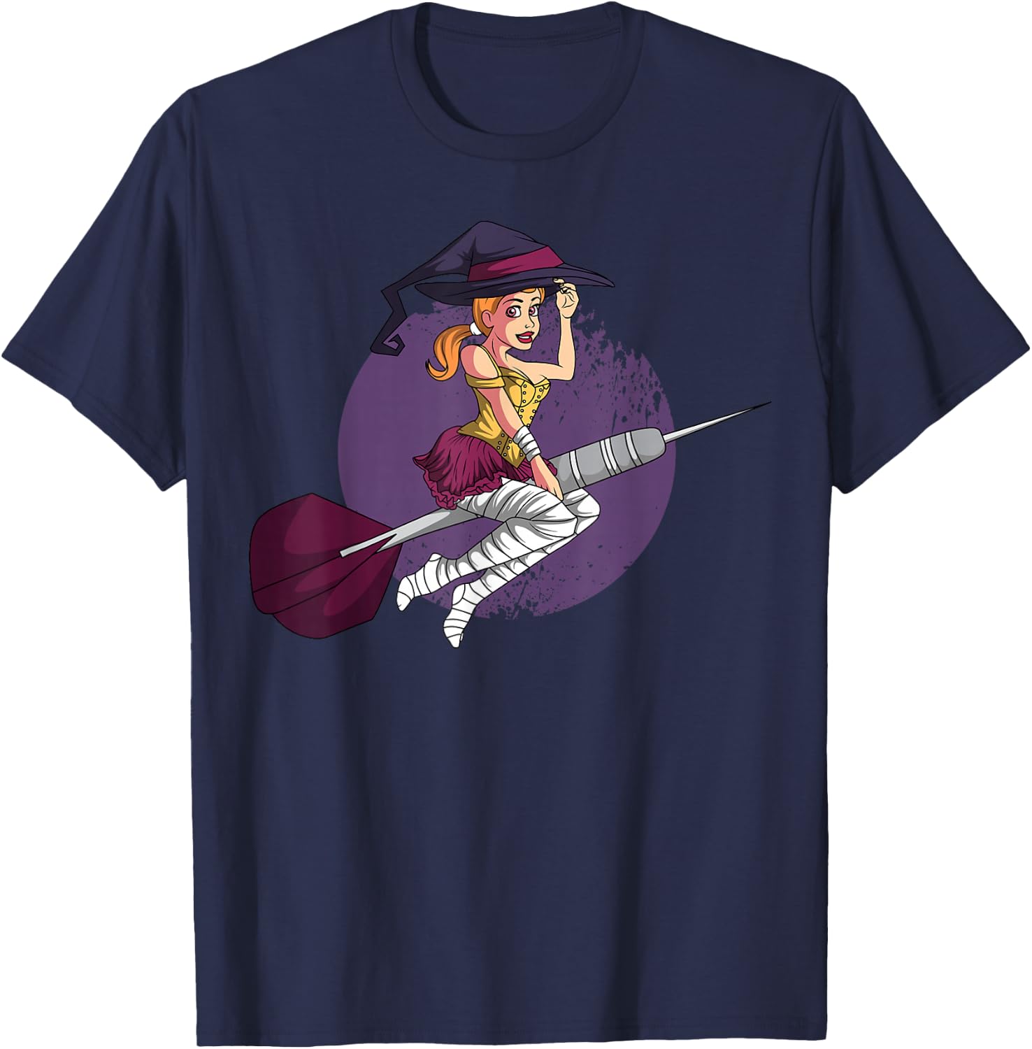 Halloween Darts Hexe Dartist All Hallows' Day Vollmond T-Shirt - T-Shirt | Navy