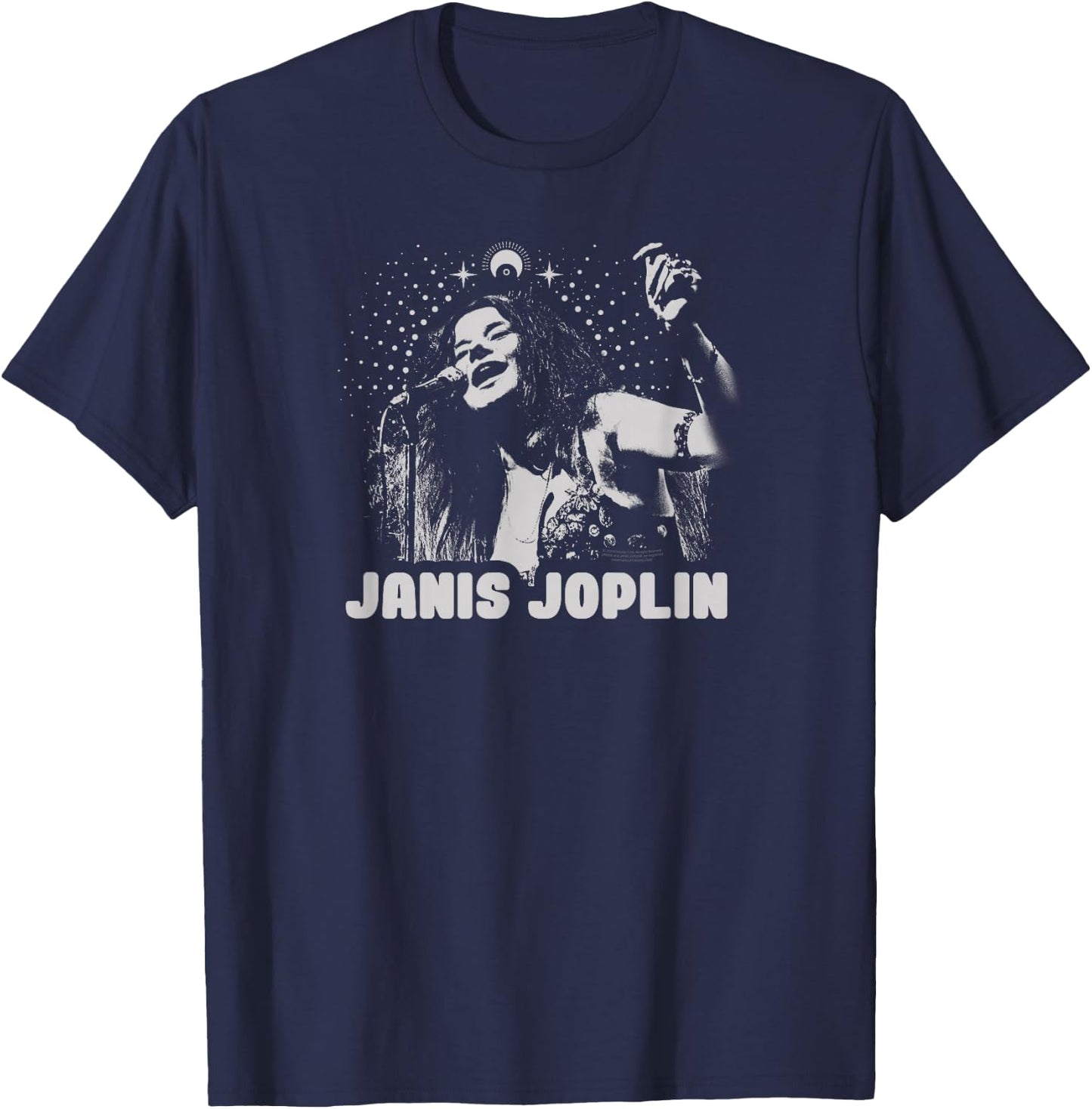 Janis Joplin Rock Music Soul Blues Spiritual Mono T-Shirt - T-Shirt | Navy