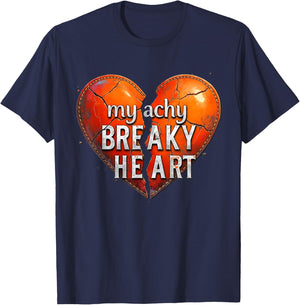 Broken Heart - My Achy Breaky Heart T-Shirt - T-Shirt | Navy