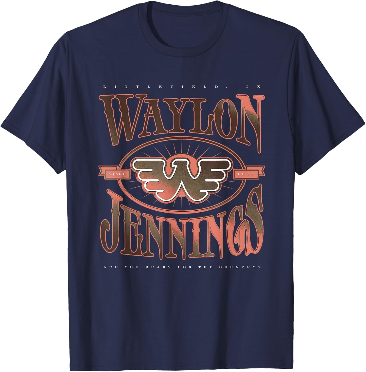 Waylon Jennings Official product - Waylon T-Shirt - T-Shirt | Navy