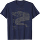 Vintage Moray Eel Anatomy Ocean Animal Marine Biologist T-Shirt - T-Shirt | Navy