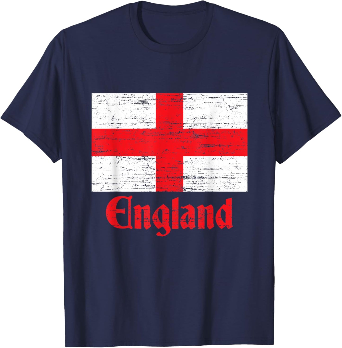 Flag of England, St George's Cross, English T-Shirt - T-Shirt | Navy