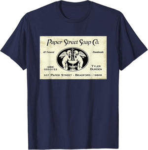 Fight Club Movie Official Paper Street Soap Co. Tyler Durden , black T-Shirt - T-Shirt | Navy