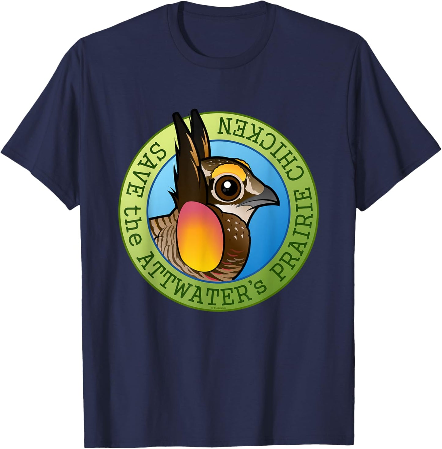 Save the Attwater's Prairie-Chicken Cute Conservation Gift T-Shirt - T-Shirt | Navy