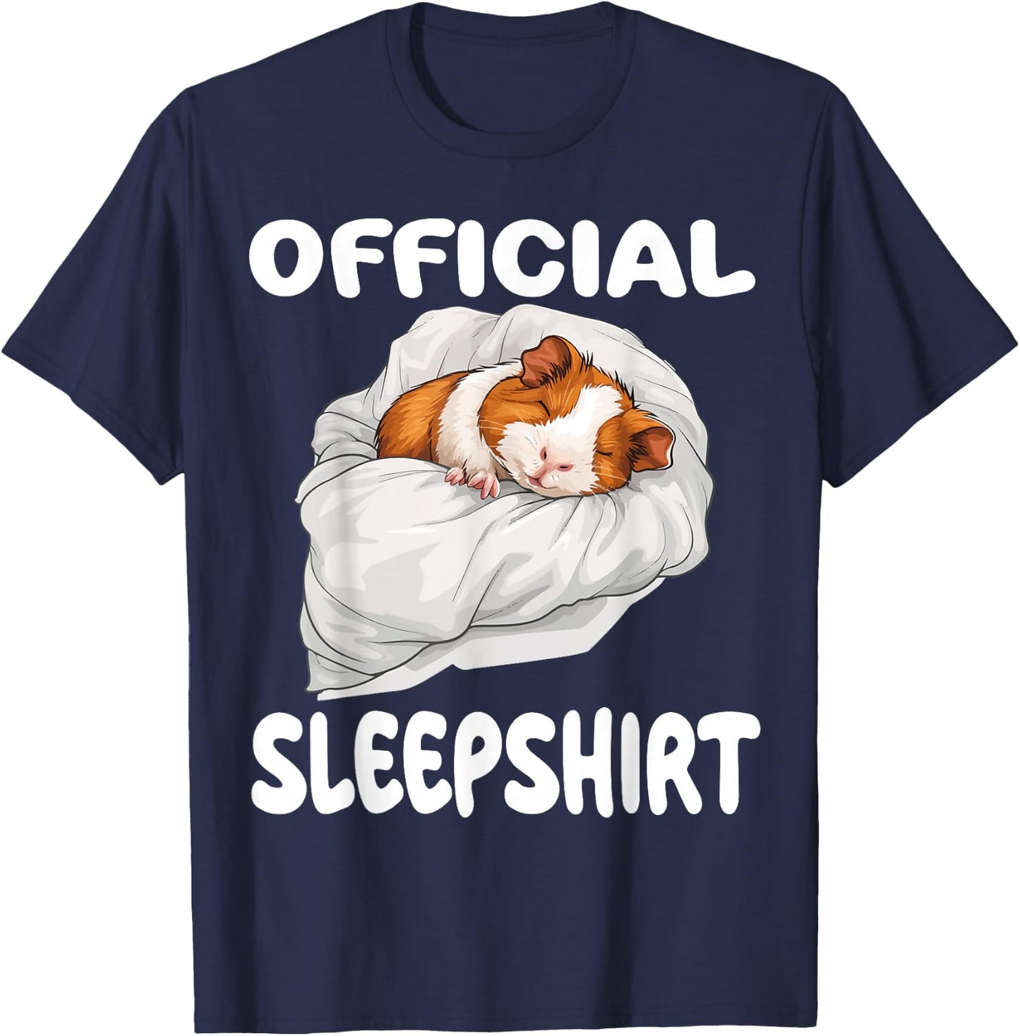 Guinea Pig Official Sleepshirt Pajamas Nightgown T-Shirt - T-Shirt | Navy