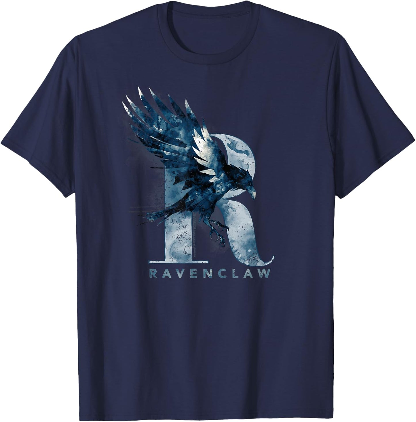 Harry Potter Ravenclaw Watercolour R T-Shirt - T-Shirt | Navy
