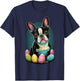 Easter Boston Terrier Bunny Eggs Dog Easter Boston Terrier Women Kids T-Shirt - T-Shirt | Navy