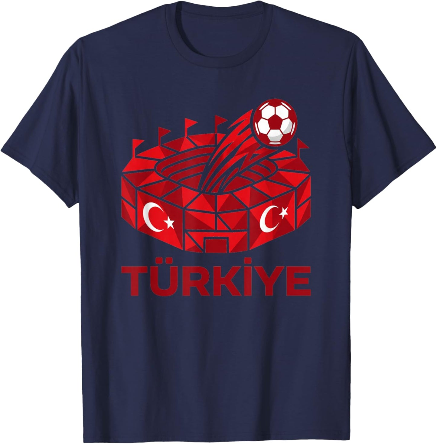 Türkei Stadion Design Türkiye für Begeisterte T-Shirt - T-Shirt | Navy