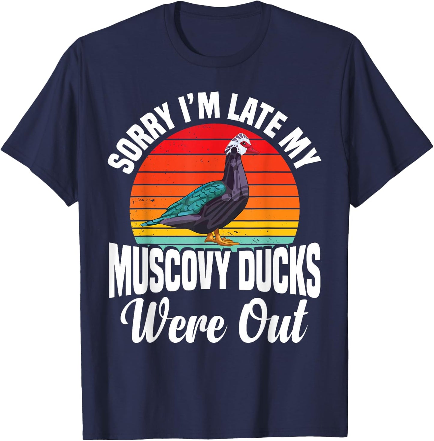 Muscovy Duck Dad Muscovy Duck Food Costume Muscovy Ducks T-Shirt - T-Shirt | Navy