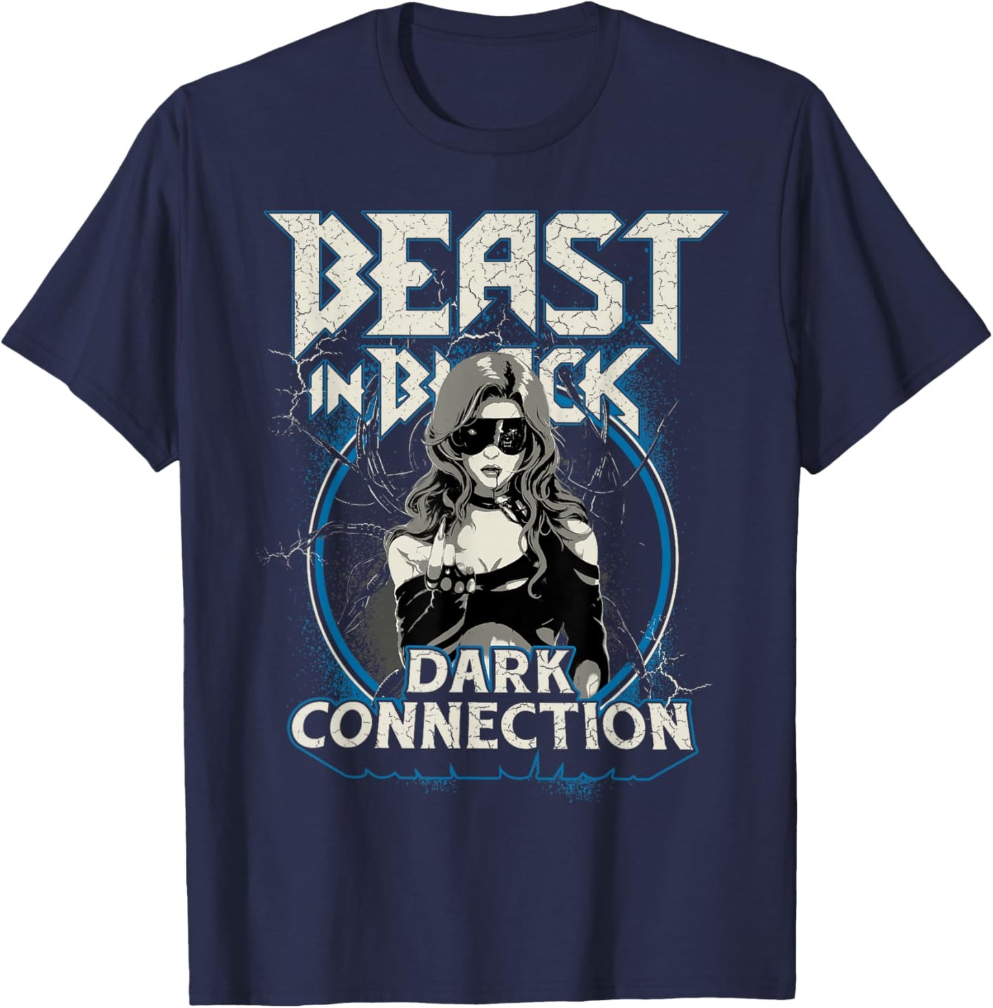 Dark Connection Girl , black T-Shirt - T-Shirt | Navy