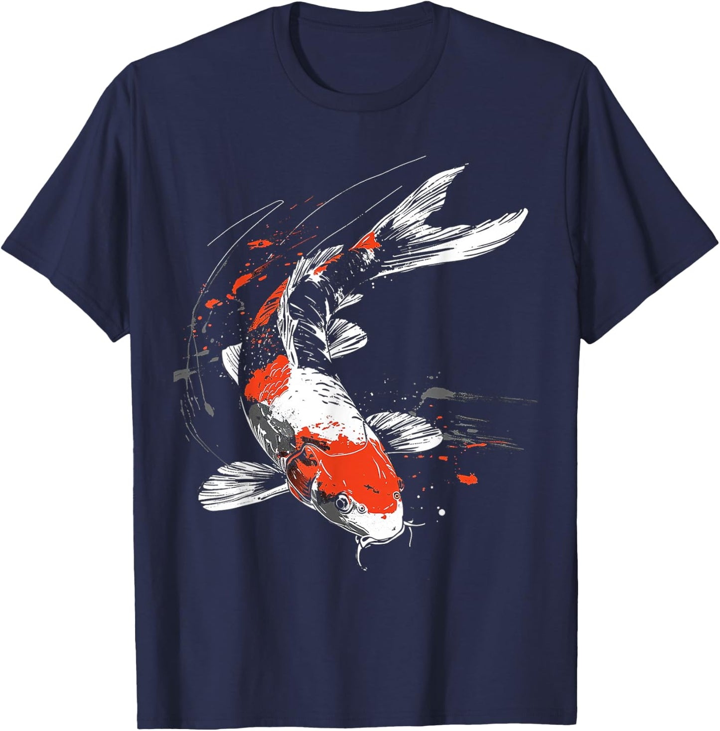 Koi Fisch Tier Grafik Kunst Koi Fisch T-Shirt - T-Shirt | Navy